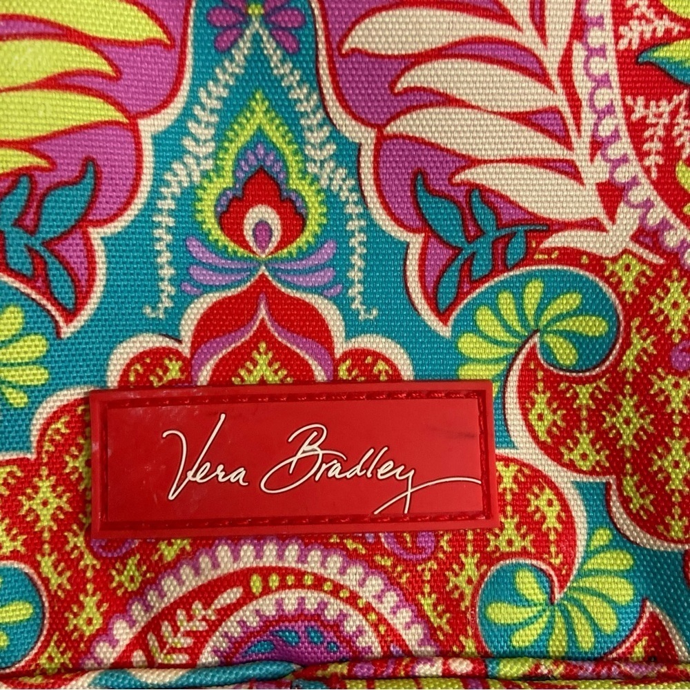 Vera Bradley Light Up Travel Organizer Bag Pink Paisley Floral Mesh Pockets - Picture 3 of 14
